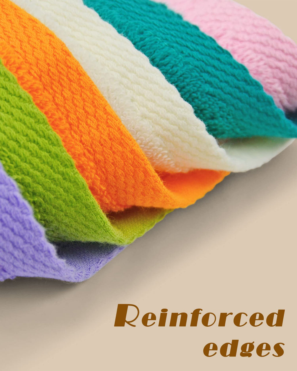 Cleanbear Shower Wash Cloths Soft Cotton with 6 Colors, 13 by 13 Inches