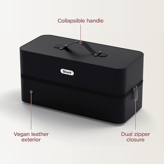 Shark XHD400SAC FlexStyle Air Styling & Drying System Storage Case, Vegan Leather Travel Case, Black