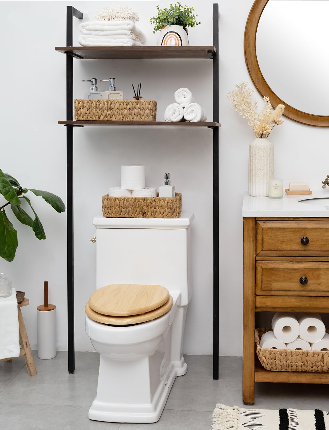 StorageWorks Toilet Paper Basket, Small Bathroom Basket Organizer