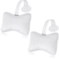 2 Pcs Hot Tub Spa Pillows for Outdoor Indoor Inflatable Bathtub 10.62 x 8.26 Inch Universal Hot Tub Accessories Patio Lounge Chair Headrest Neck Support with Adjustable Hook for Spa Bathtub (White)