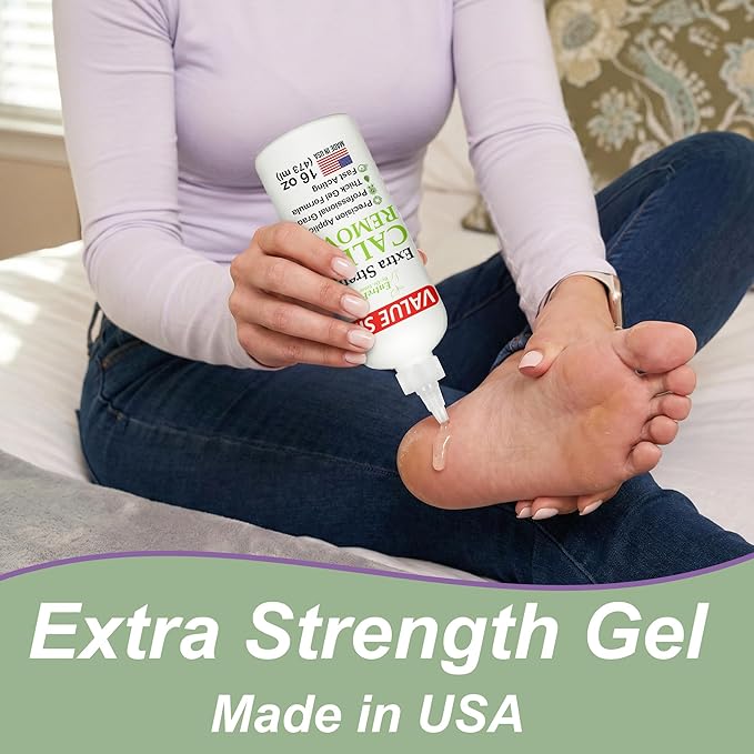 Dr. Entre's 16oz Callus Remover Gel: Extra Strength Value Size, Callus Remover for Feet, Pedicure Tools Supplies, Dead Skin Remover, Foot Care