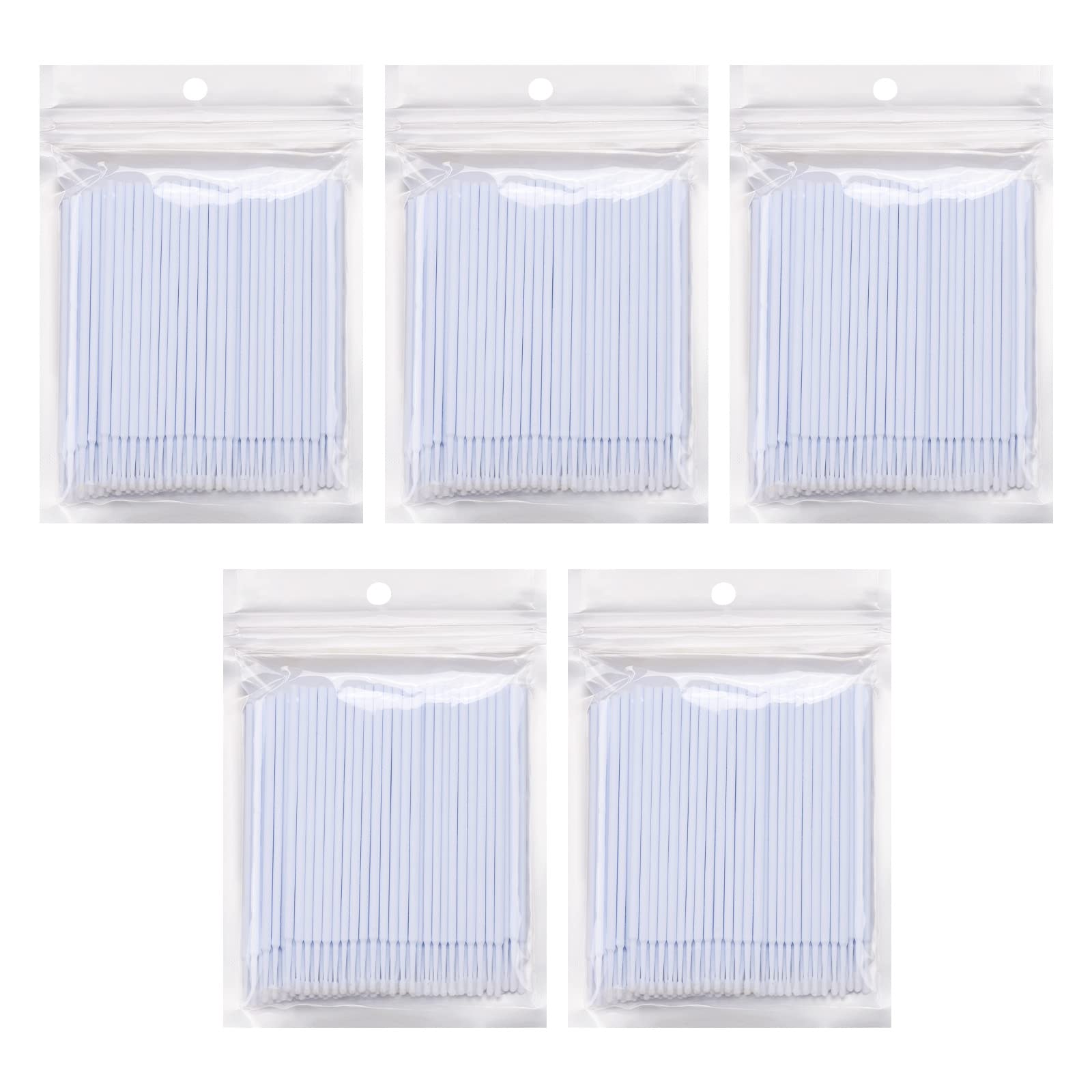 Tbestmax 500 Pcs Micro Applicator Brush Micro Swabs, Disposable Eye Lashes Mascara Wands for Eyelash Extension White