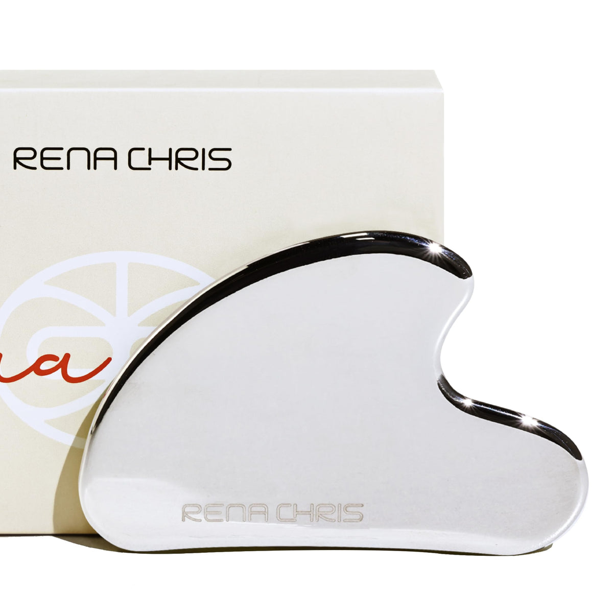 Rena Chris Gua Sha Facial Tools: Natural Jade Stone Guasha Tool for Face Acupuncture Therapy, Facial Massager for Jawline Sculpting and Puffiness Reducing (Mint Green)