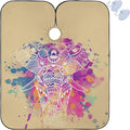Visesunny Barber Cape - Vintage Elephant Colorful Tattoo Polyester Hair Cutting Salon Apron Anti-Static Haircut Water-Resistant Shaving Cloth Beard Shaving Bib