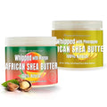 RA COSMETICS Whipped Shea Butter Bundle, Pineapple & Mango, 12oz each