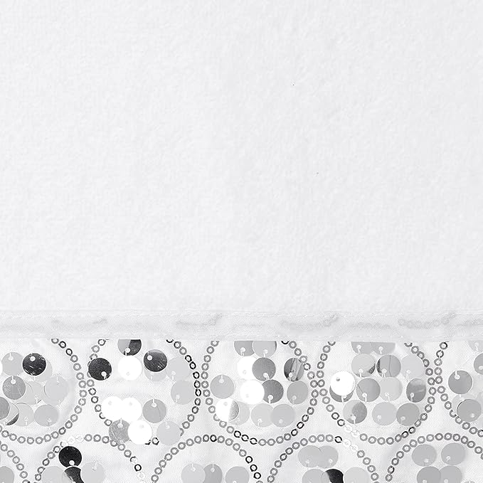 Zahari Home Sinatra Modern Bathroom Towel Set - 3 Piece Luxury Contemporary Decor Bling White Bath Towel Sets Soft, Plush and Highly Absorbent
