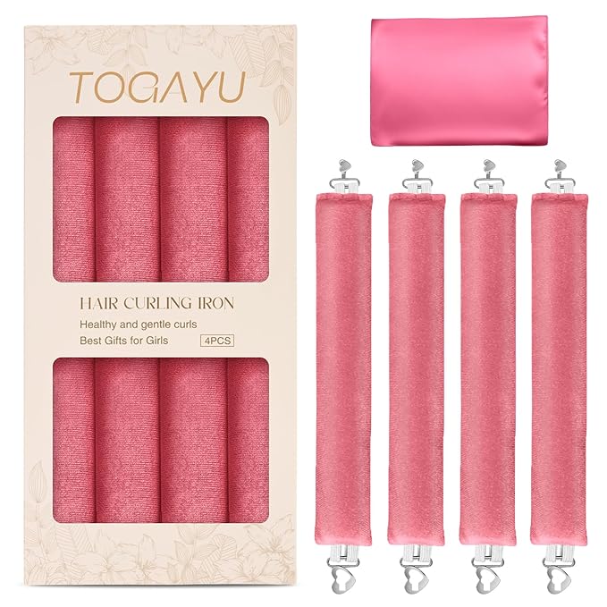 Togayu Heatless Curls Overnight Hair Care Set - Jumbo Velvet Hair Curlers