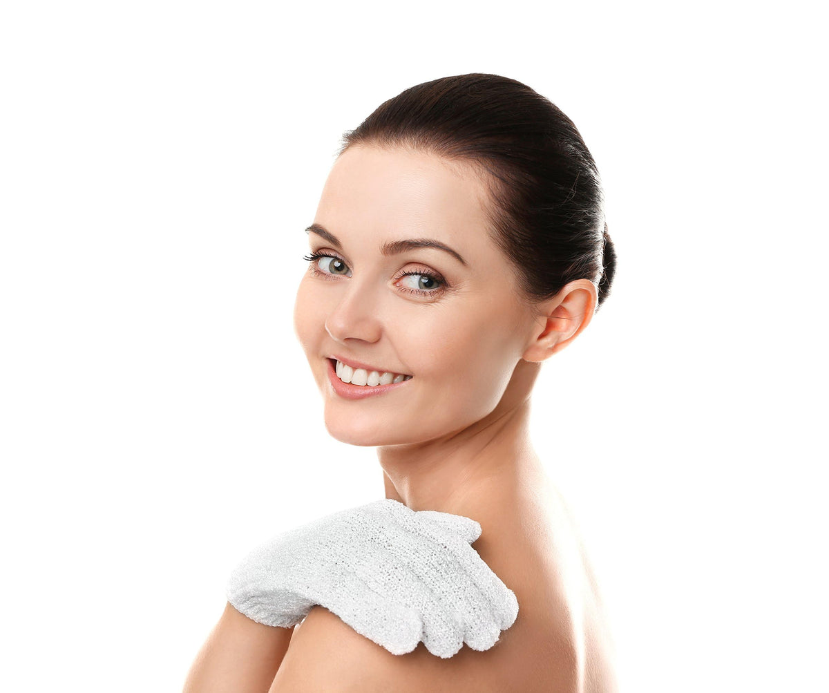Linda Exfoliating Bath Gloves, Pack of 4