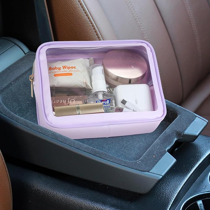 PACKISM Clear Makeup Bag - 1 Medium for Carry-on 1 Large Checked Luggage