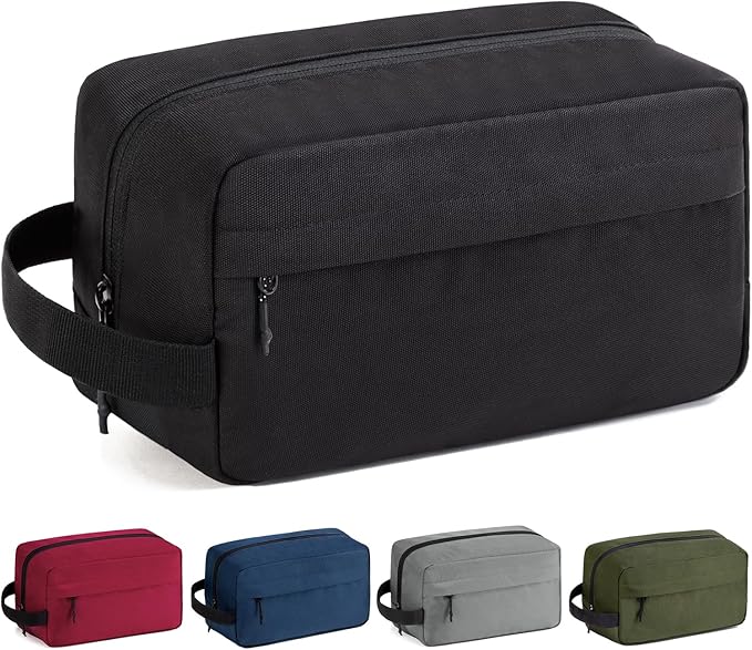 Vorspack Travel Toiletry Bag for Men - Large Toiletries Bag Water Resistant Hanging Travel Bag for Travel Toiletries Accessories - Black
