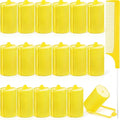Syhood 18 Pcs Satin Rollers for Black Hair Foam Sponge Rollers Yellow Satin Wrapped Hair Curlers for Hairdressing Styling(1.42 Inch)