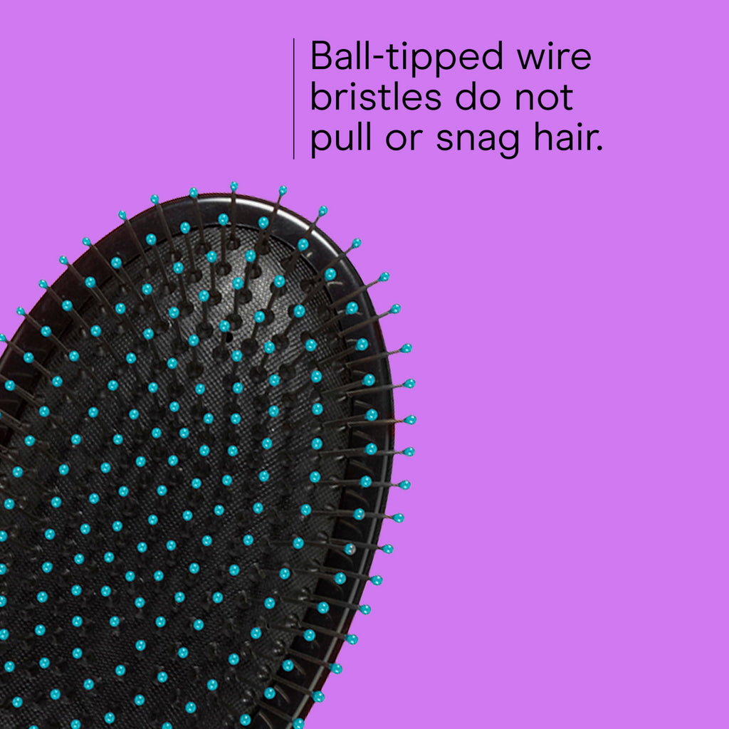 Conair Salon Results Hair Brush, Detangling Hair Brush for Men and Women, For All Hair Types, Metal Bristles and Cushion Base