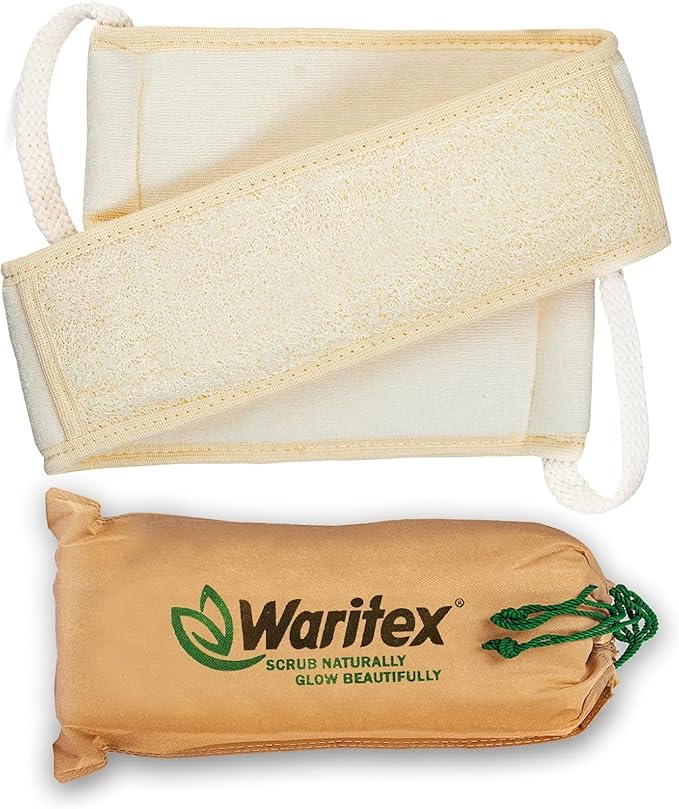 Waritex Organic Egyptian Extra-Long Loofah Exfoliating Back Scrubber