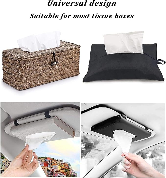 Cartisen Car Tissue Refills, Auto Travel Tissue Packs, Facial Napkin Refills for Car Visor Tissue Holder - 3-Ply 36 Sheets/Pack - 12Packs