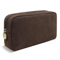 Small Makeup Pouch for Purse, Suede Travel Toiletry Storage Pouch Cute Preppy Cosmetic Bag for Women Girls, Waterproof Makeup Organizer Skincare Bag Purse with Zipper (Small-Coffee)