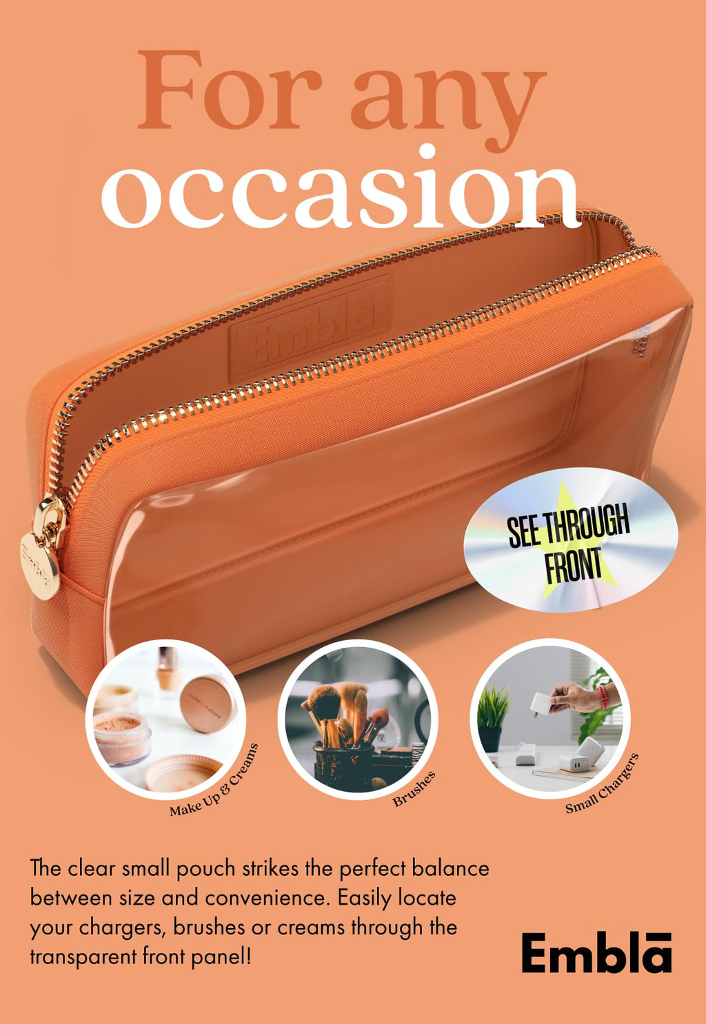 Makeup Bag for Women, Travel Cosmetic Organizer, Waterproof Toiletry Pouch