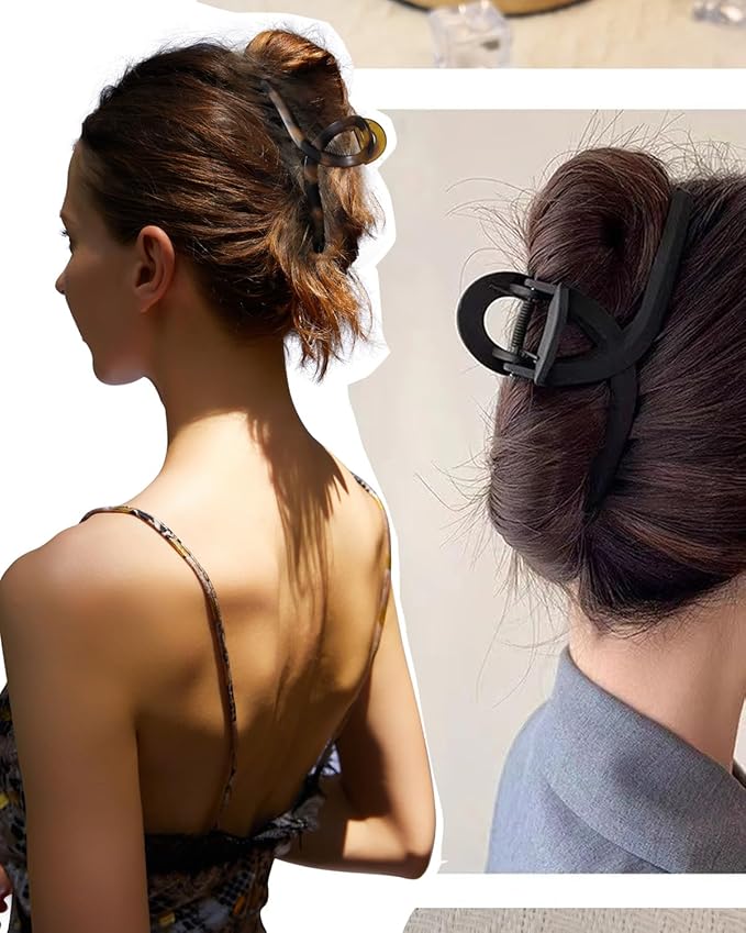 Nalodu 5 Inch Extra Large Hair Claw Clips, 13 cm No Slip XL Hair Clips for Thick Long Curly Hair, Big Claw Clips, 7 Pack