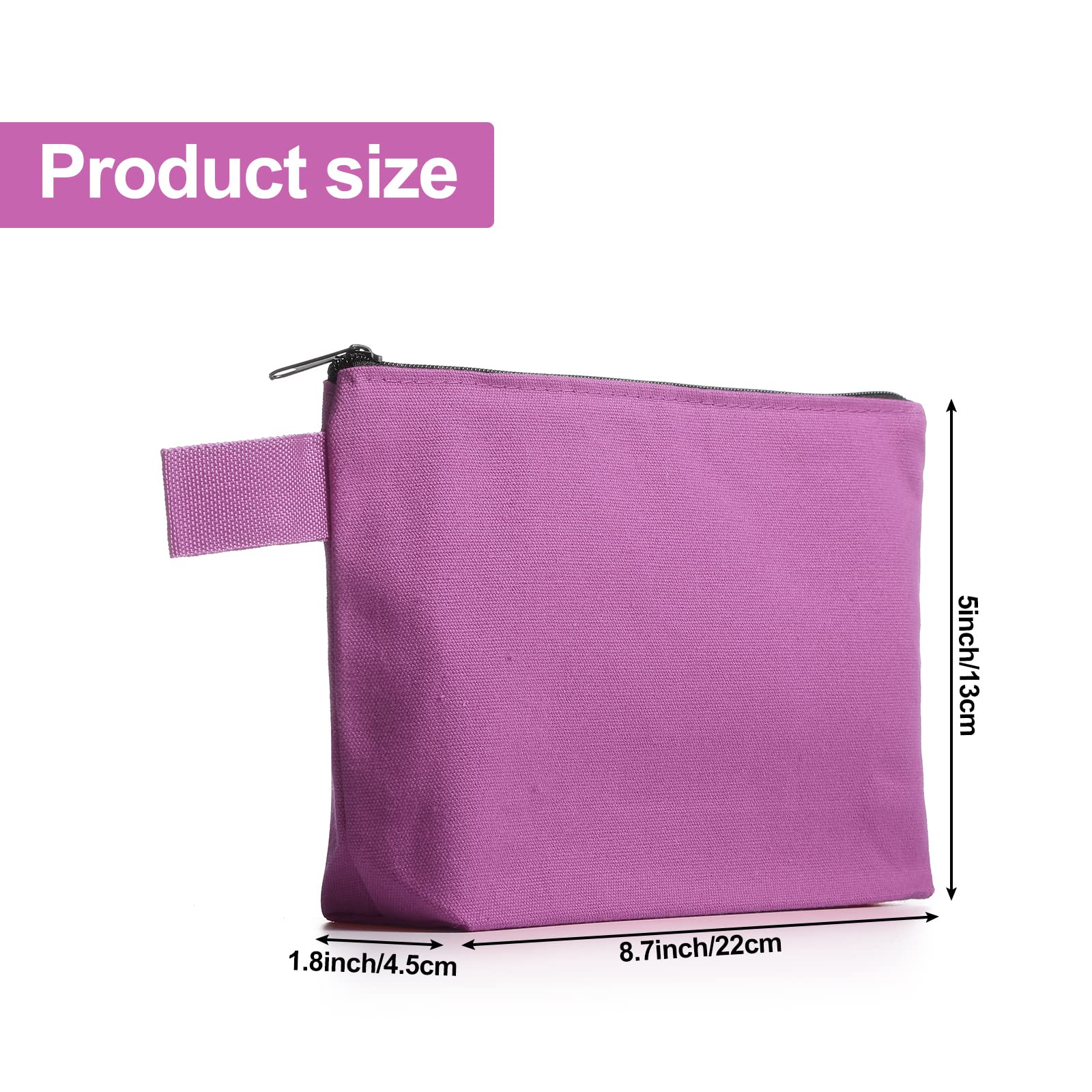 Saintrygo 30 Pcs Canvas Makeup Bags Bulk, Travel Cosmetic Zipper Pouch Blank DIY Multipurpose Toiletry Bag Hygiene Pouch for Women Purse Pencil Case (8.7 x 5 x 1.8 Inch,Classic)