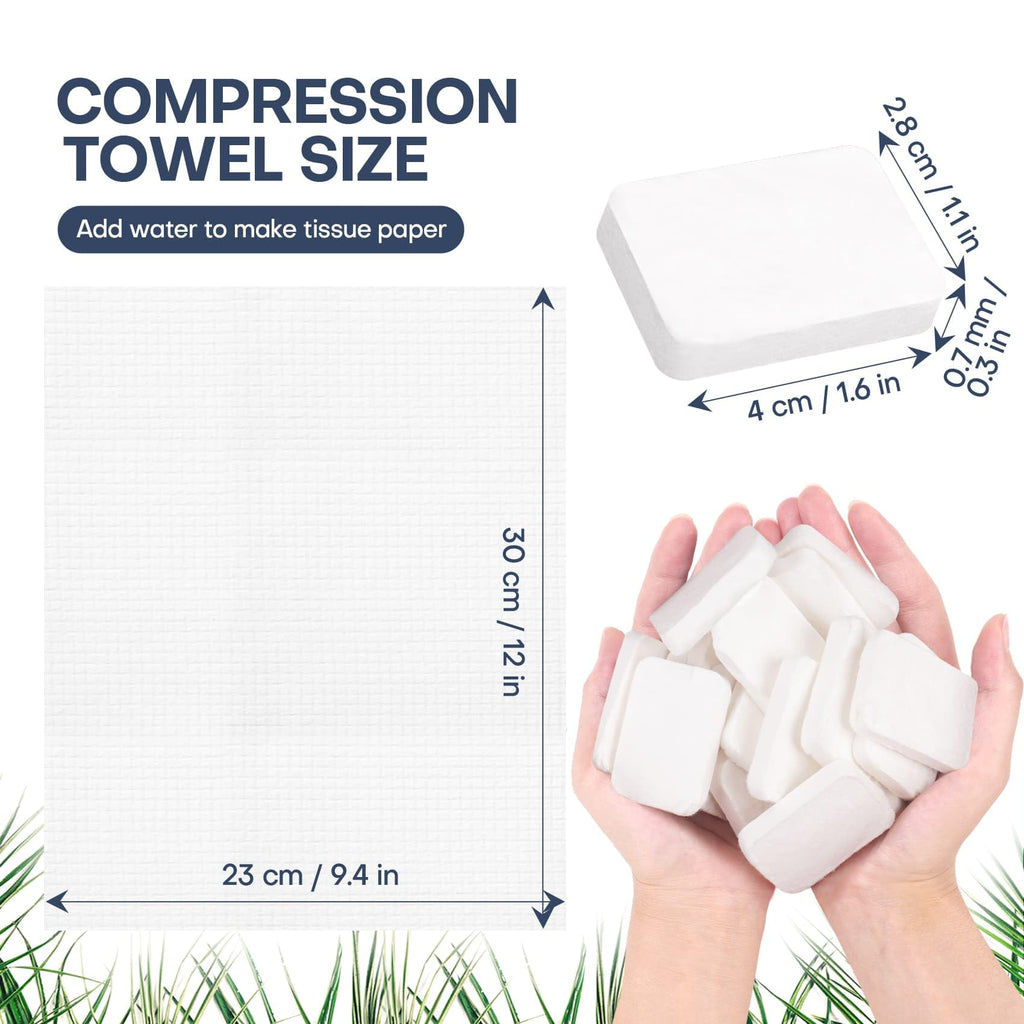 Fcaeon Disposable Face Towels 50 Count Compressed Towel Tablets 12×9 Inch Washcloths for Men Skincare Cleansing Hotel Stay Vacation Daily Use Gym Fitness Travel Essentials Outdoor Sports Cloths (Blue)