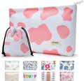 WLLWOO WLLWOO 2pcs Travel Make Up Bags-Cosmetic Bag Nylon Waterproof Large Wide Zipper Coin Purse Travel Toiletry Small Makeup Pouch For Women