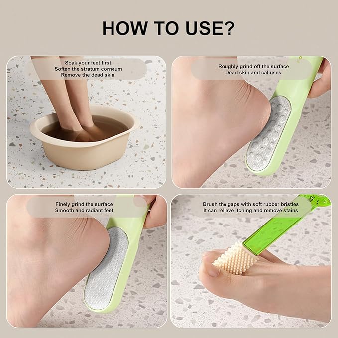 Callus Remover for Feet, Foot File & Foot Scrubber, Safe Hard Skin Removal