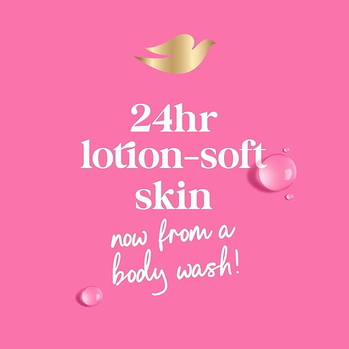 Dove 24hr Lotion Body Wash Renew Peony & Rose Oil, 30.6 oz | Hydrating body wash with MicroMoisture for 24-hour soft, healthy-looking skin