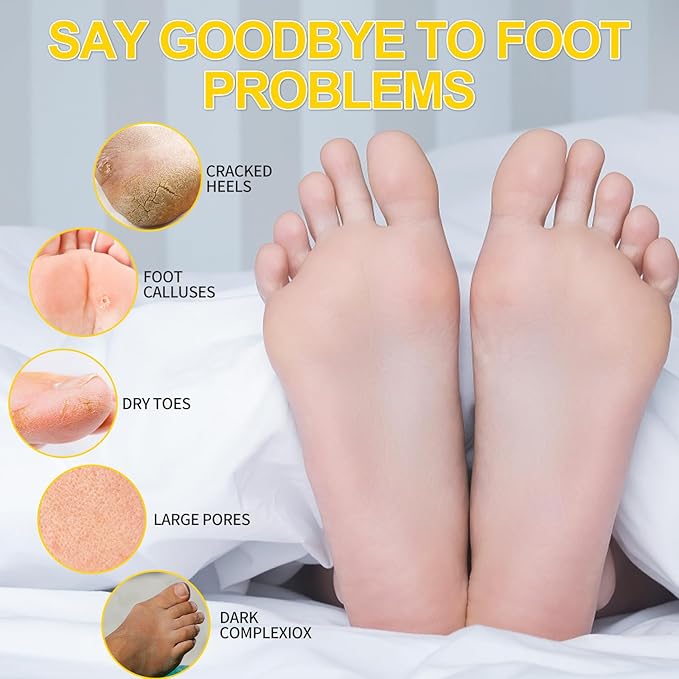 nbc BeautiLab Pedicure Kit Foot Soak Set: Bubble Salt, Sugar Scrub, Massage Mask, Massage Lotion in a Box, 4 Step Foot Spa Kit for Dry Feet, Calluses and Tired Feet(1 Set Milky Flower)