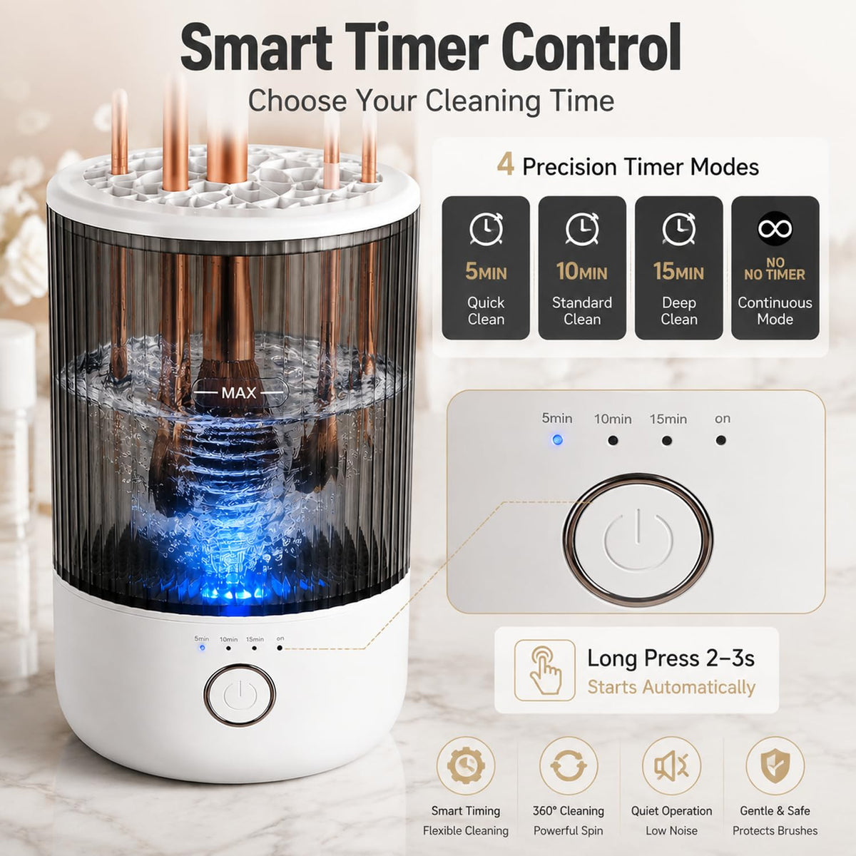 Luslife Electric Makeup Brush Cleaner, USB Makeup Brush Cleaning Machine