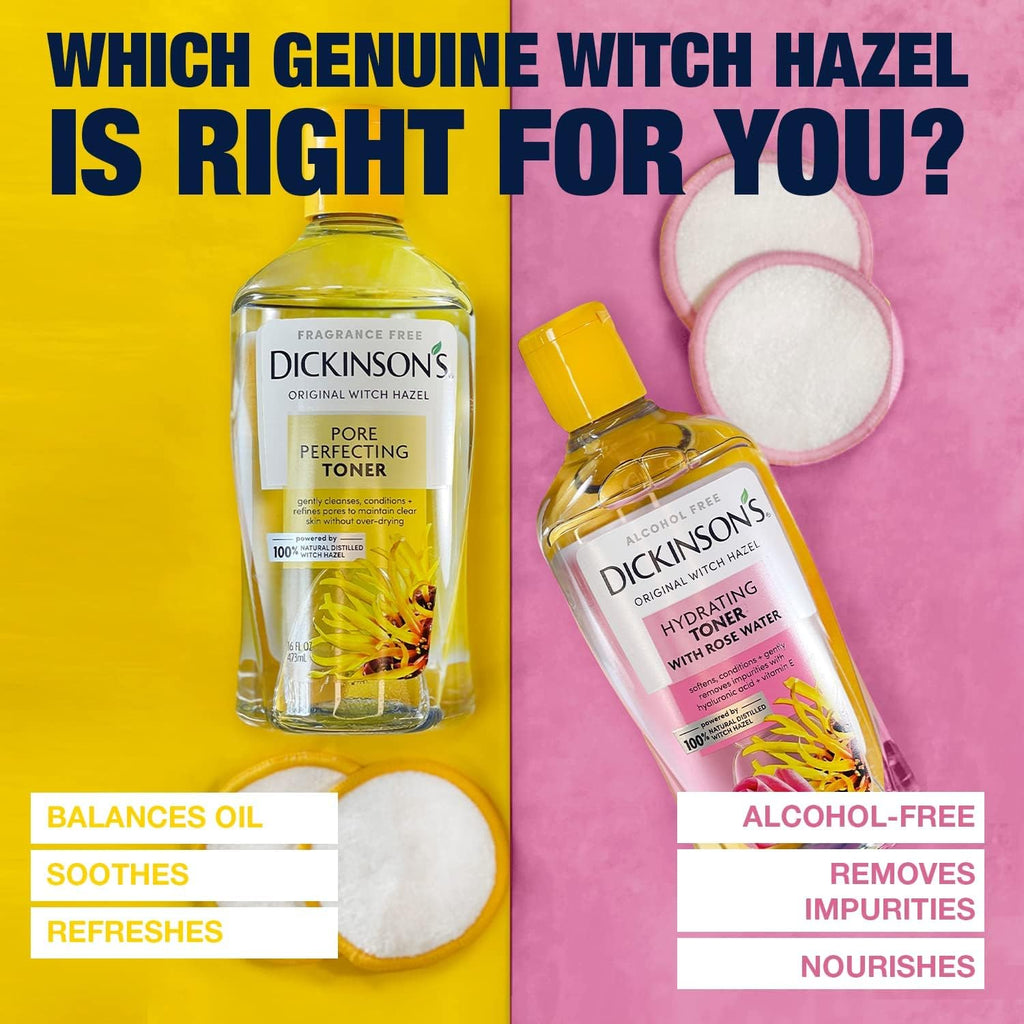 Dickinson's Witch Hazel Hydrating Toner with Rosewater | 16 Fl Oz