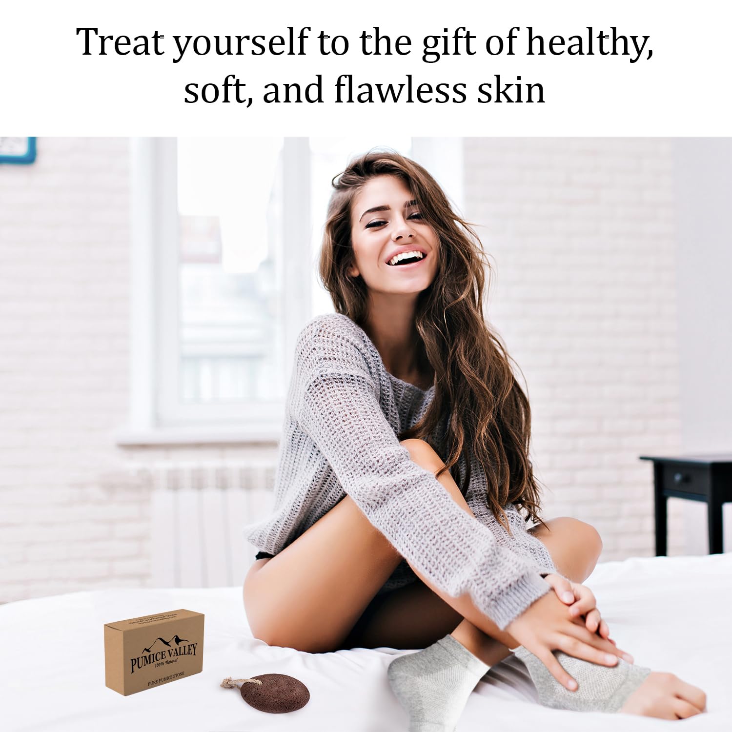 Pumice Stone for Feet - Natural Foot Scrubber for Dead Skin Callus Removal