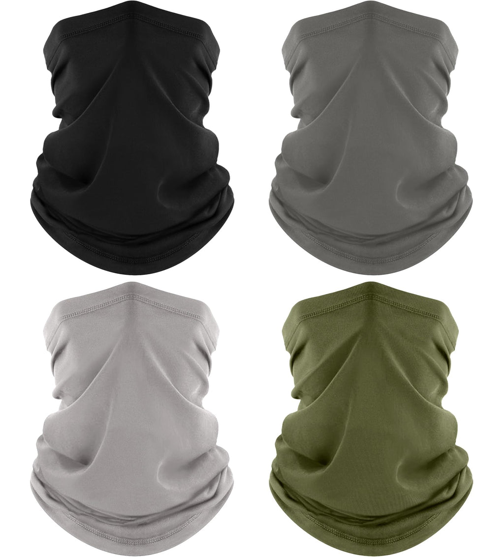 ROXUN Neck Gaiter, 4 Pack Summer Cooling Breathable Face Mask for Outdoors