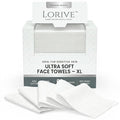 Disposable Face Towels XL 10 x 12, 60 Count – 100% Cotton Clean Skin Towels, Ultra Soft Lint Free Face Towelettes for Skincare & Makeup Removal, Thick Facial Dry Wipes for Sensitive Skin