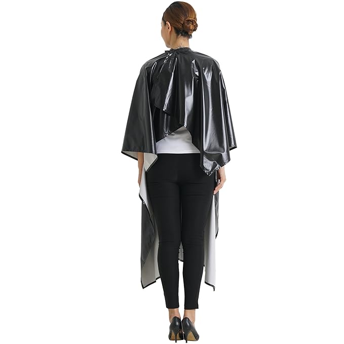 Professional Salon Cape, Polyester, Black, 54'x62', Waterproof, Anti-static, Barber Cape