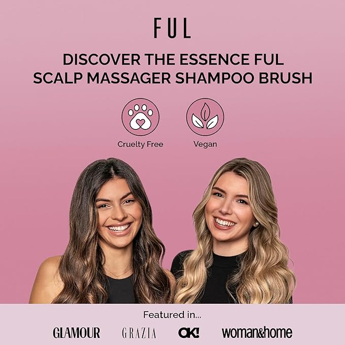 FUL Scalp Massager, Soft Silicone Brush for Hair Growth, Exfoliating Scalp