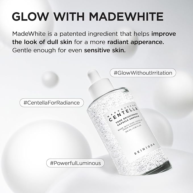 SKIN1004 Tone Balancing Capsule Ampoule, Niacinamide & Centella Serum for Face, Korean Hydrating Facial Serum to Help Balance Uneven Skin Tone with Tranexamic Acid, Korean Skincare, 1.69 fl oz / 50 ml