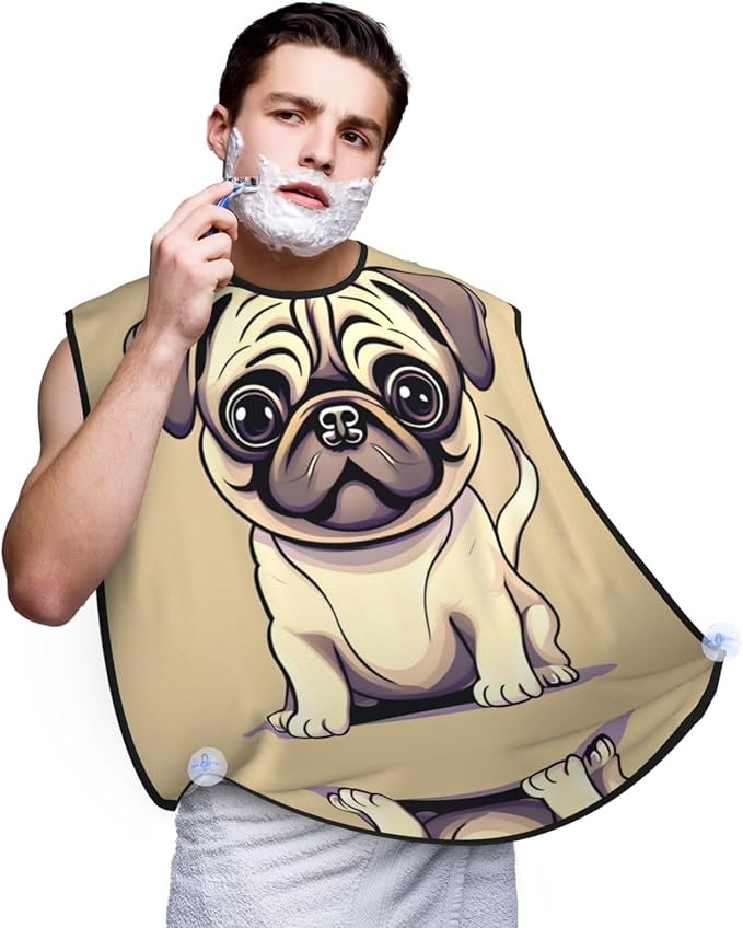 Three Dachshunds Print Beard Bib Shaving Apron, Beard Hair Trimming Cape Gift For Dad