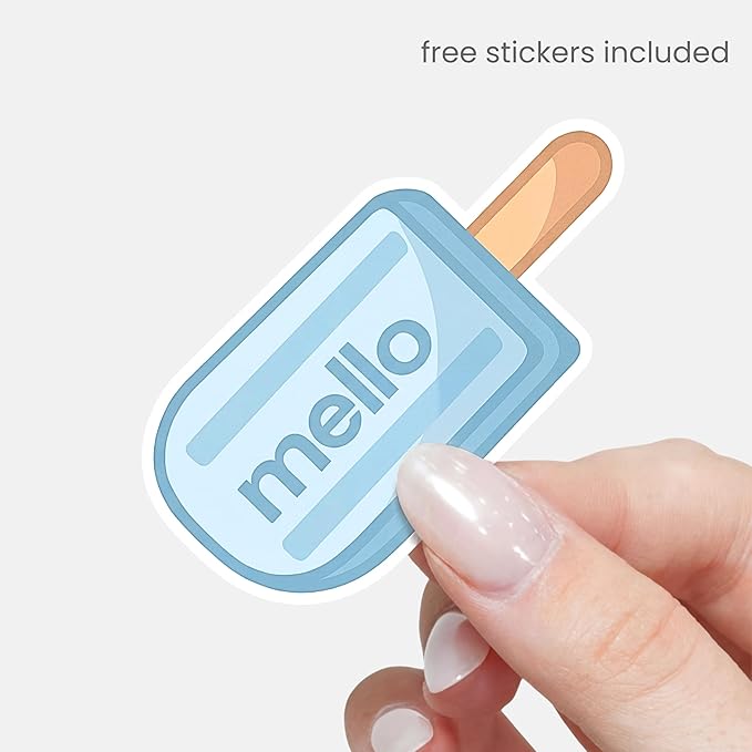 Mello Medium Hair Clip - Flexible Comfort Hair Claw for Women, Strong Hold for Thick & Thin Hair Styling, Durable Material, Matte Non-Slip Finish, Made in Korea, Patent Pending (Light Blue, Medium)