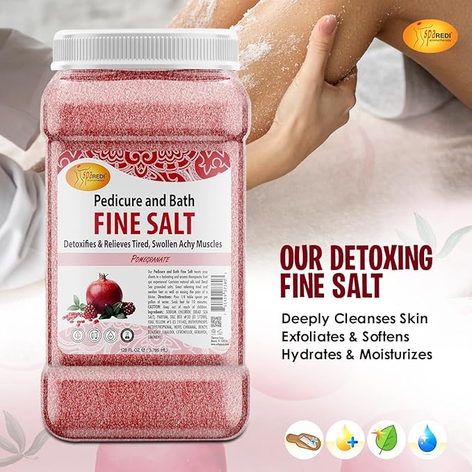 SPA REDI Professional Body Scrub – Pre-Mixed Salt & Oil Exfoliating Suspension for Salons & Spas | Callus Reduction, Intense Hydration, Spray Tan Prep | Paraben-Free, Cruelty-Free, Made in USA 128 oz