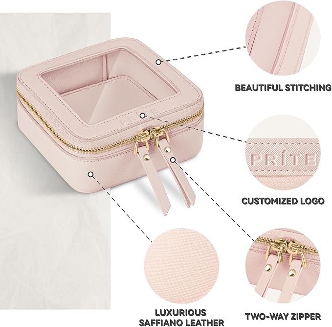 Prite Clear Makeup Bag Small Travel Cosmetic Case Toiletry Bag for Women