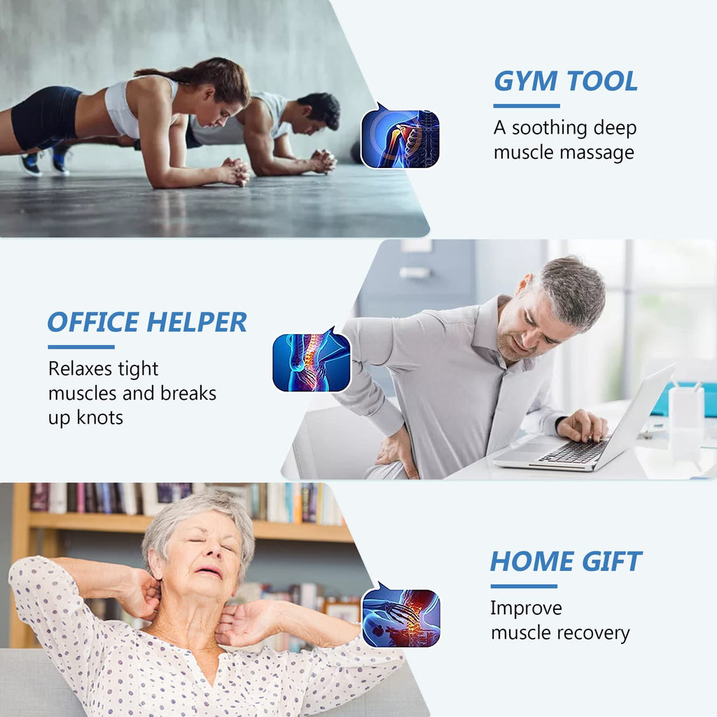 WANDiORY 2-Pack Manual Massage Balls, Roller Back Massager Great for Relax, Deep Tissue Massage Tool to Relief Full Body, Sore Muscle, Neck, Shoulders, Feet, Joint Pain, Stiffness(Blue)