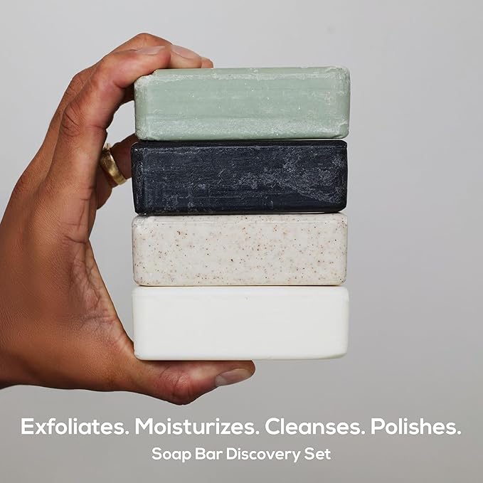 MARLOWE. Soap Discovery Gift Set, Mens Skin Care Variety Selection, 4 Pack
