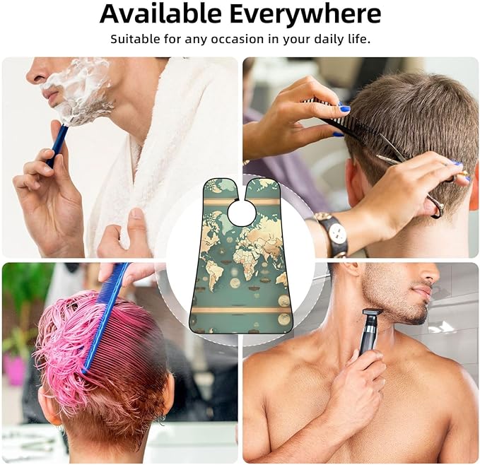 Maryland Flag Print Beard Bib Shaving Apron, Beard Hair Trimming Cape Gift For Dad