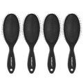 Air Cushion Detangling Hair Brush - 4 Pack Detangler Hairbrush with Ultra Soft Bristles for Effortless Tangle Removal - For Wet Dry Damaged Curly Hair for Women Men Boys Girls Kids - Black