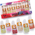 NBC BeautiLab Cuticle Oil Set - 6pcs with Flowers, Vitamin E for Nail Repair & Strengthening