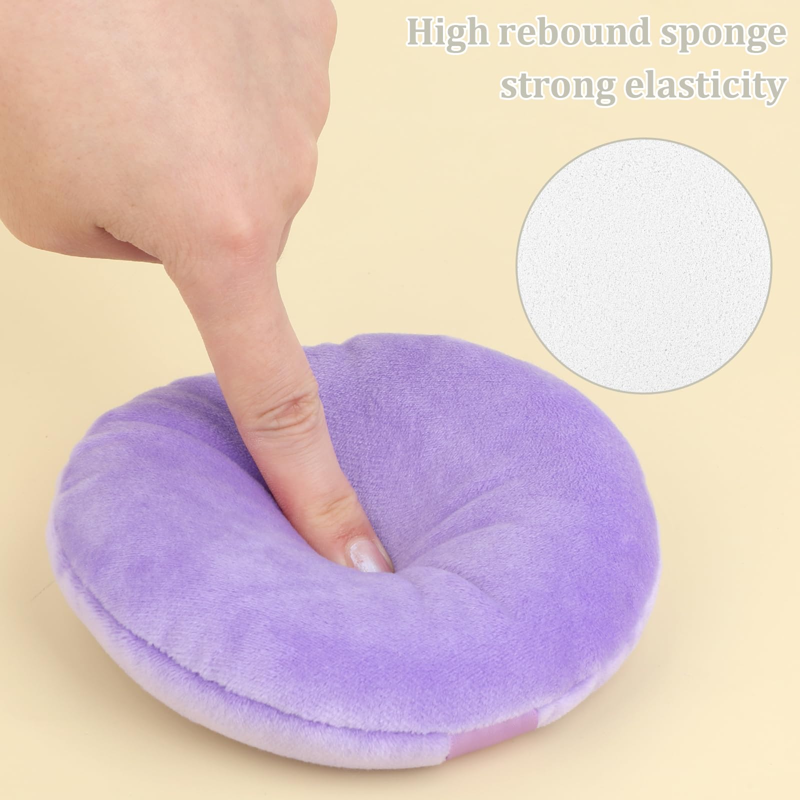 Large Size Body Puff, 5 Inches Ultra Soft Velour Puffs Washable Round Makeup Sponge Applicator for Face Cleaning, Makeup & Loose Bath Setting Body Powder, Foundation Blending