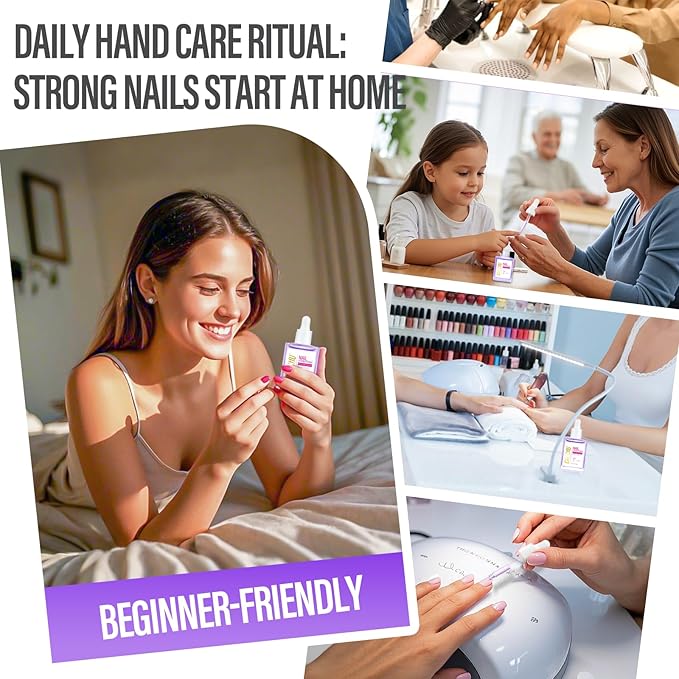 CHUCHU Nail Growth and Strengthener Oil for Cuticle - Repair Moisturizing Treatment - Natural Jojoba Vitamin B & E Nail Oil for Dry Cracked Nails (Lavender 01)