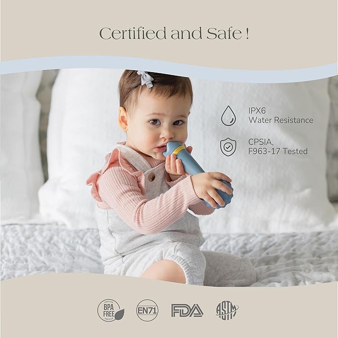 KAHLMI Baby Massager for Constipation, Gas Relief, Colic Calm, and Sleep Aid, Edible-Grade Silicone Soother Approved by Pediatric Experts for Newborn to Toddler, Gift