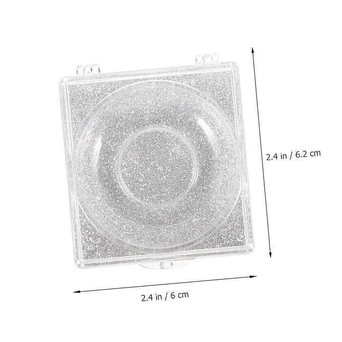 WOONEKY 6pcs Transparent False Eyelash Storage Box Compact Organizer for Packing and Travel Beauty Salons and Personal Use