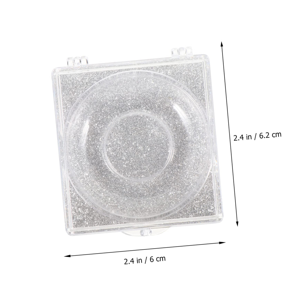 WOONEKY 6pcs Transparent False Eyelash Storage Box Compact Organizer for Packing and Travel Beauty Salons and Personal Use