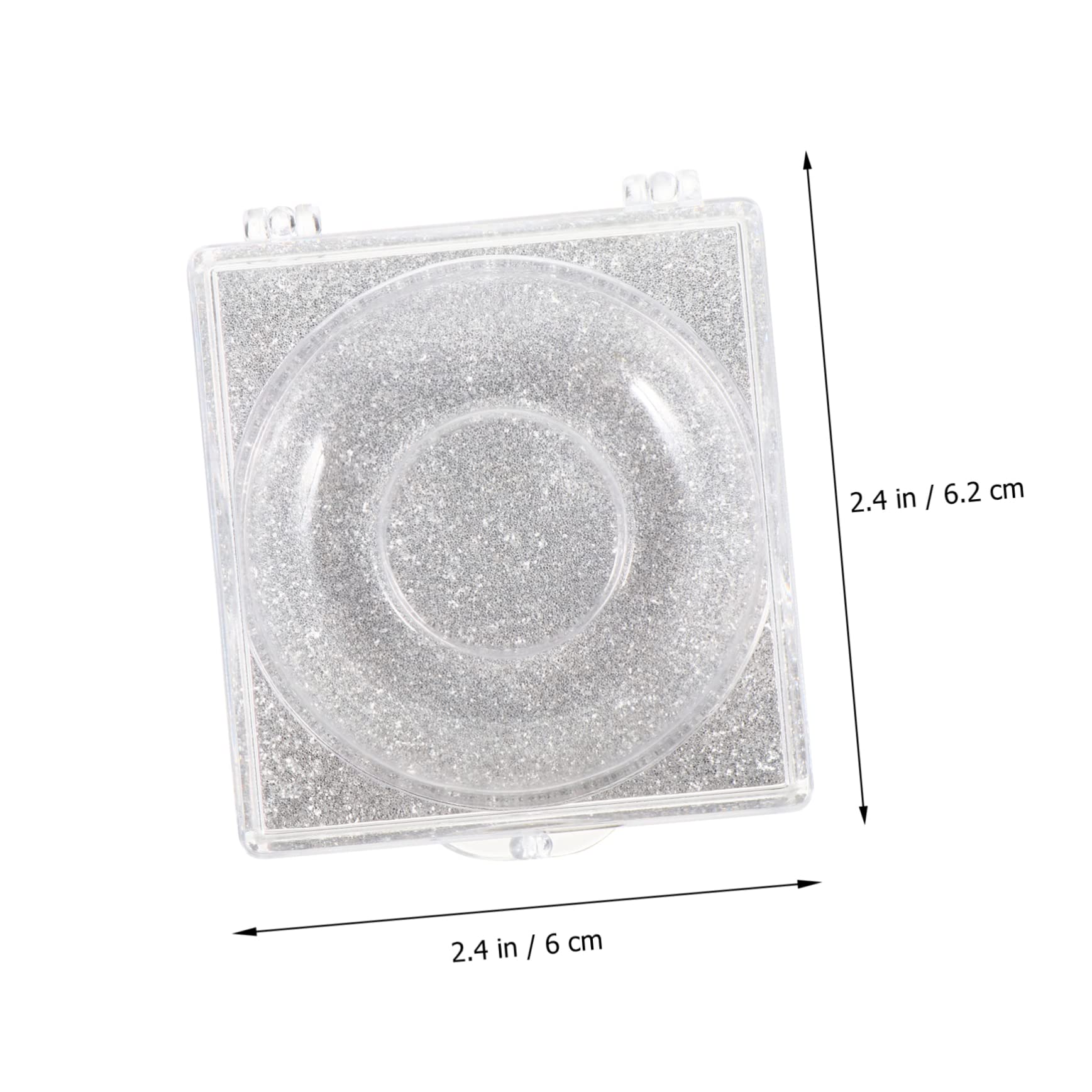 WOONEKY 6pcs Transparent False Eyelash Storage Box Compact Organizer for Packing and Travel Beauty Salons and Personal Use